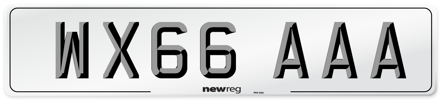 WX66 AAA Number Plate from New Reg